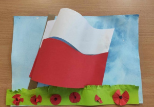 Polska Flaga praca plastyczna